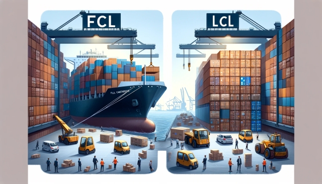 Különbség az FCL és LCL szállítási módok