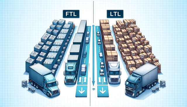 Különbség az FTL és LTL szállítási módok között